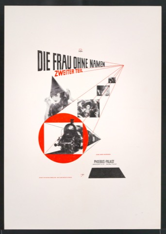 Verkleinerte Probedrucke von Plakat Die Frau ohne Namen, Zweiter Teil für Phoebus-Palast
