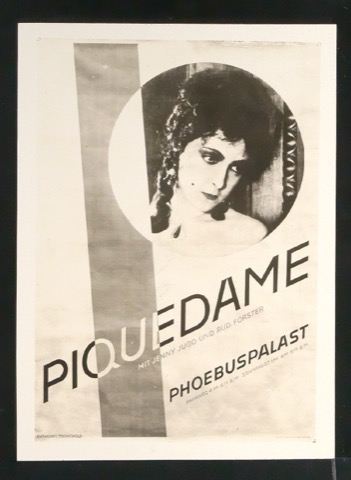 Reproduktionsfotografie von Plakat Piquedame für Phoebus-Palast