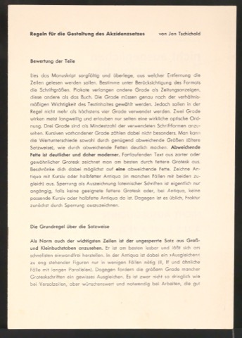 Regeln für die Gestaltung des Akzidenzsatzes