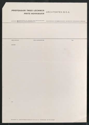 Briefbogen für Architekturbüro Lechner & Norkauer