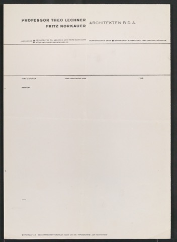 Briefbogen für Architekturbüro Lechner & Norkauer