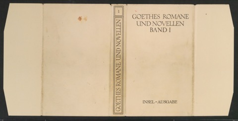 Schutzumschläge von Goethes Romane und Novellen, Band 1 und 2