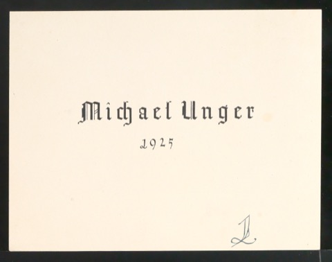 Probedruck für das Titelblatt von Michael Unger