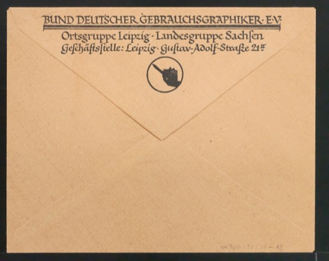 Briefumschlag für Bund deutscher Gebrauchsgraphiker, Ortsgruppe Leipzig
