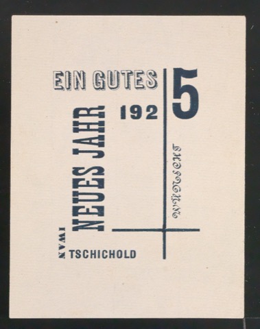 Ein Gutes Neues Jahr 1925 wünscht Iwan Tschichold