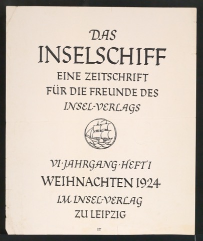 Probedruck für den Bucheinband von Das Inselschiff
