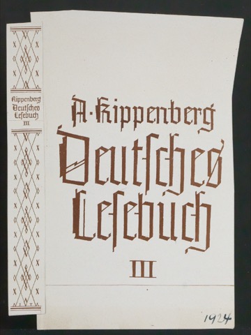 Foto von Entwurf für den Umschlag von Deutsches Lesebuch III