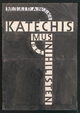 Entwurf für den Umschlag von Katechismus des Nihilisten