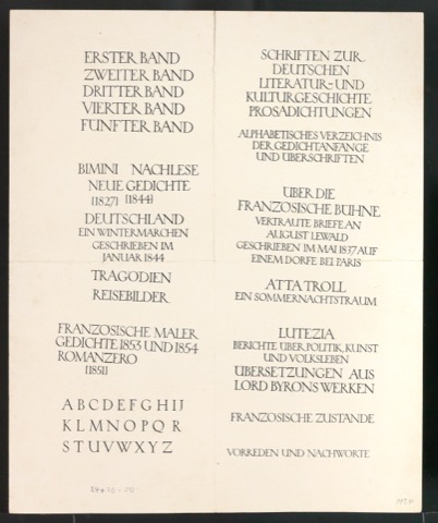 Probedruck von Beispieltexten in einer Druckschrift