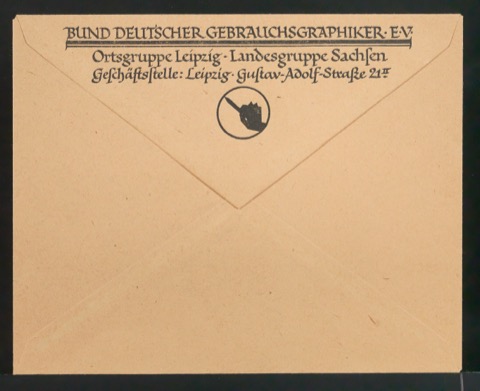 Briefumschlag für Bund deutscher Gebrauchsgraphiker, Ortsgruppe Leipzig