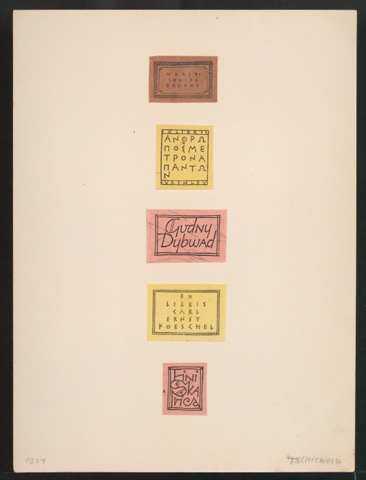 Montierte Exlibris