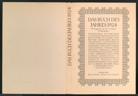 Umschlag von Das Buch des Jahres 1924