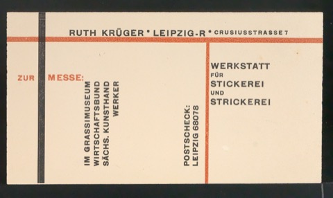 Probedruck von Visitenkarte für Ruth Krüger