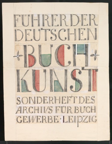 Entwurf für das Titelblatt von Führer der deutschen Buchkunst