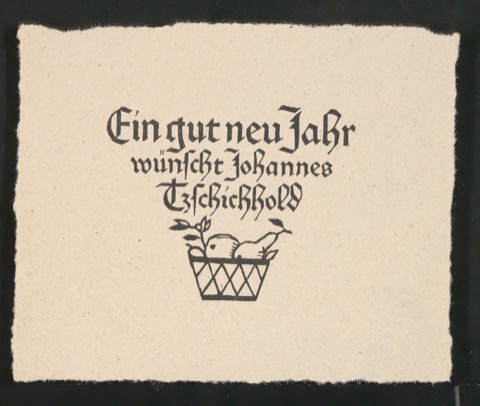 Ein gut neu Jahr wünscht Johannes Tzschichhold
