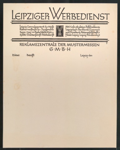 Briefbogen für Leipziger Werbedienst