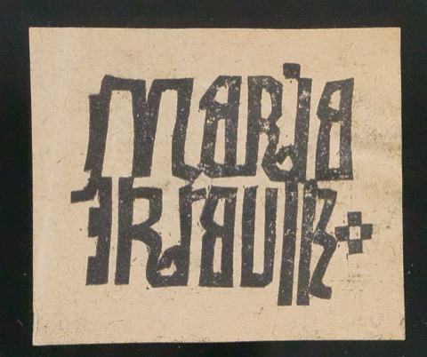 Probedruck von Exlibris für Maria Krauß