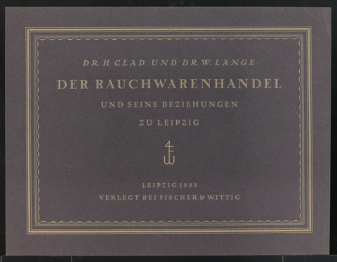 Probedruck einer Anzeige für die Publikation Der Rauchwarenhandel und seine Beziehungen zu Leipzig