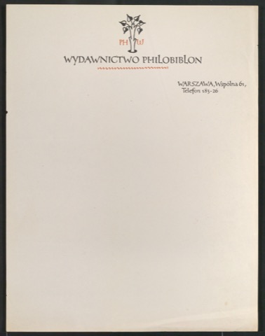 Briefbogen für Philobiblon