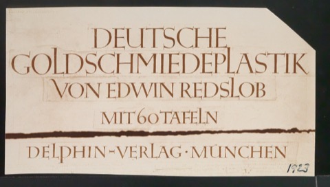 Entwurf für das Titelblatt von Deutsche Goldschmiedeplastik