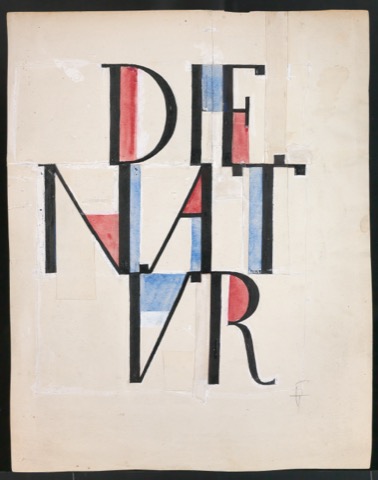 Entwurf für Titelblatt von Die Natur