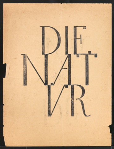 Druck von Titelblatt für Die Natur