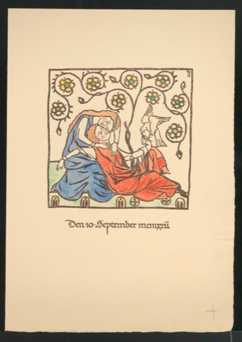 Faltkarte Menü 10. September 1922