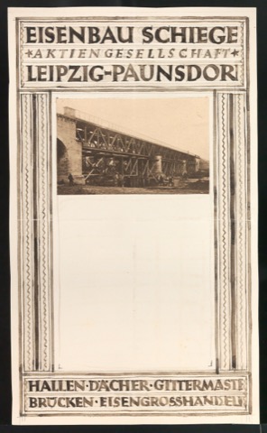 Entwurf von Kalender 1923 für Eisenbahn Schiege