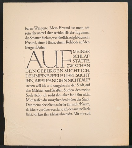 Probedrucke von Seiten aus Brief des Pastors