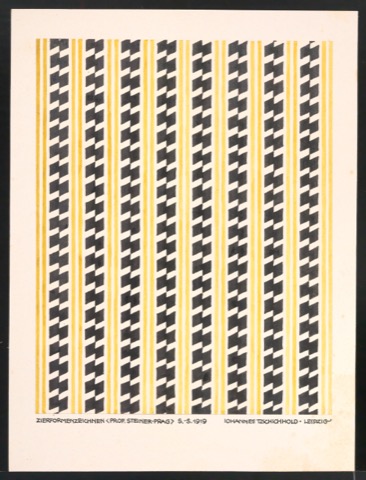 Zierformenzeichnen <Prof. Steiner-Prag> S.-S. 1919 Johannes Tzschichhold Leipzig