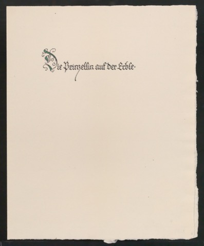 Titelblatt von Die Prinzessin auf der Erbse