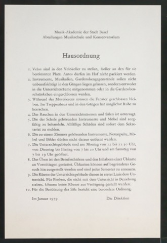 Hausordnung