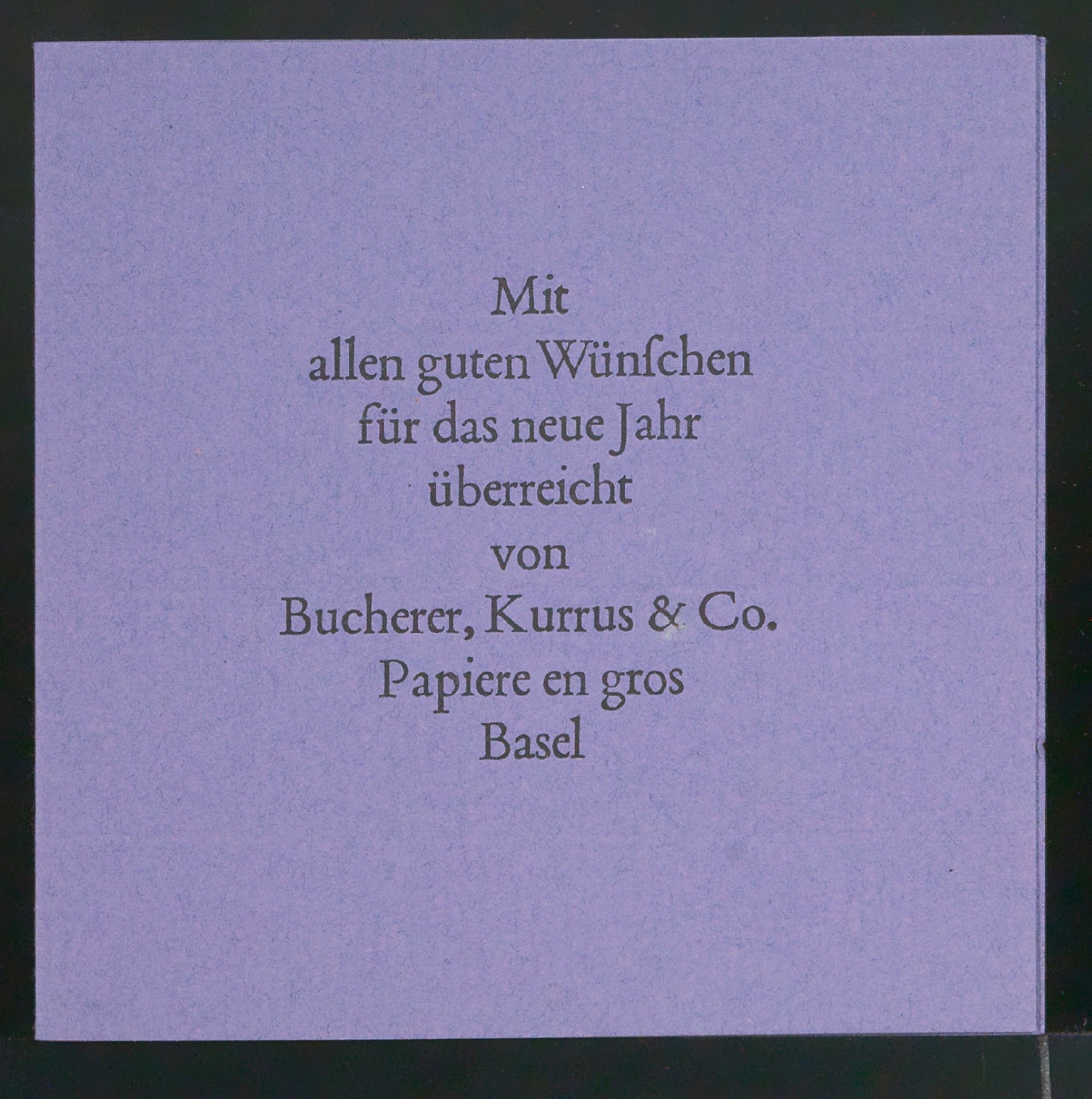 Skizze und Probedrucke von Empfehlungskarte Neujahrswunsch beigelegt zu Der chinesische Stempel — Blatt 6