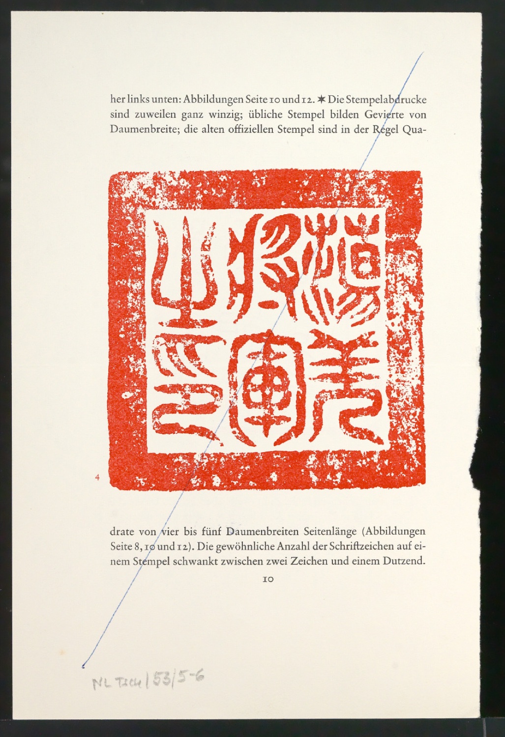 Skizzen, Probedrucke und Klebeentwürfe für Der chinesische Stempel — Blatt 6