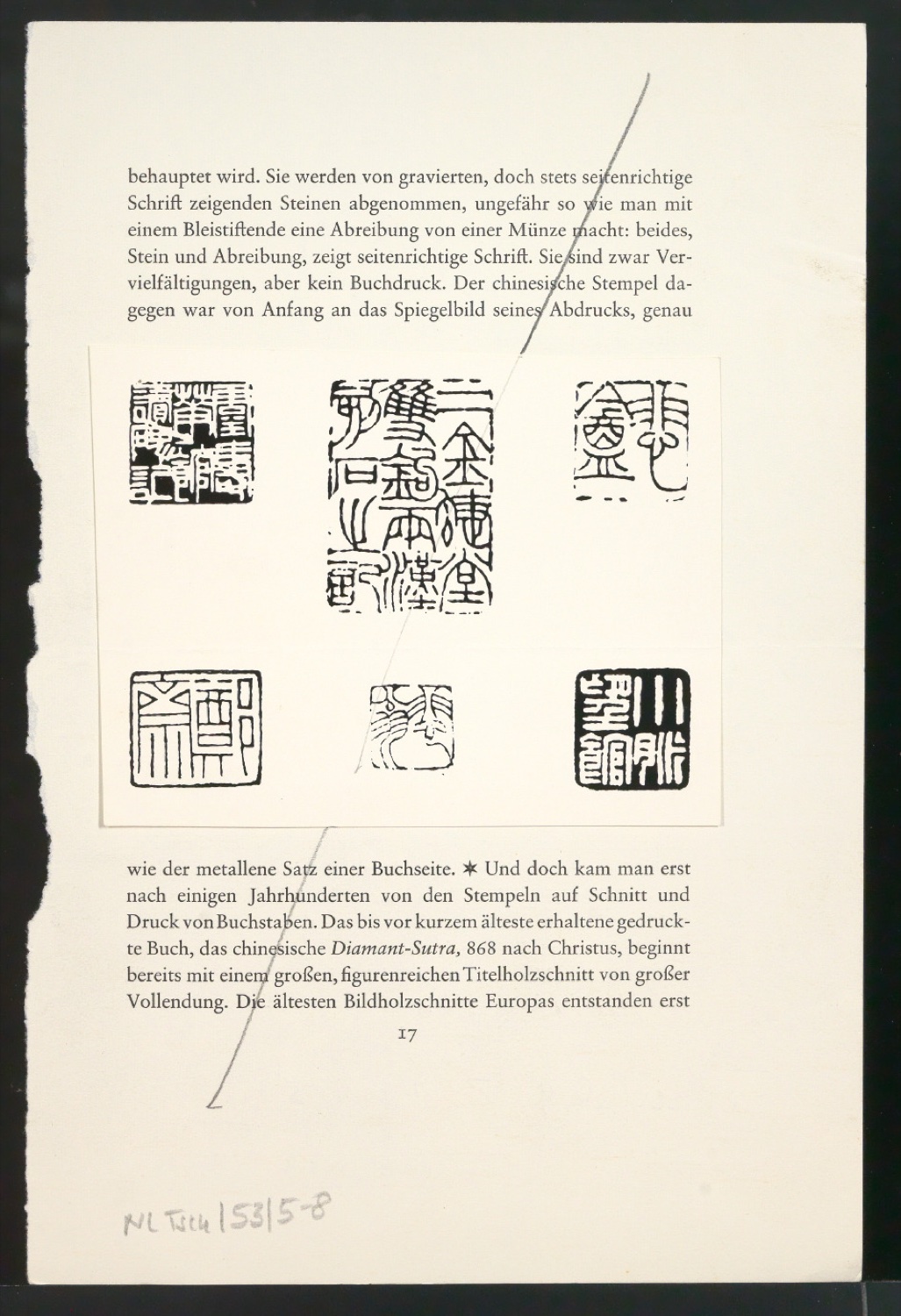 Skizzen, Probedrucke und Klebeentwürfe für Der chinesische Stempel — Blatt 10