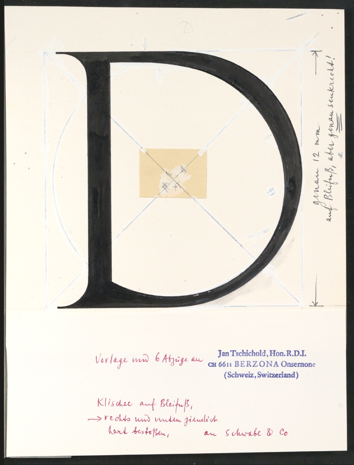Klebeentwürfe für Illustrationen von Das Alphabet des Damianus Moyllus — Blatt 9