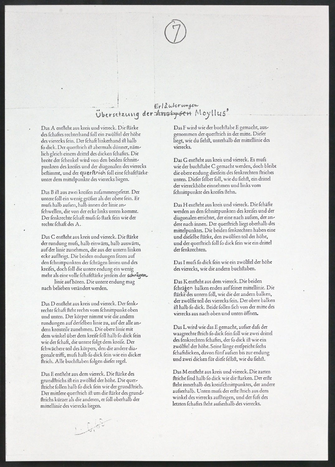 Mappe mit Arbeitsmaterial zu Das Alphabet des Damianus Moyllus — Blatt 15