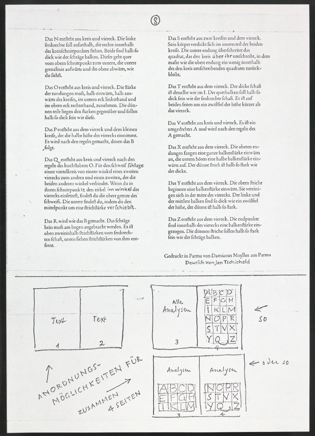 Mappe mit Arbeitsmaterial zu Das Alphabet des Damianus Moyllus — Blatt 17