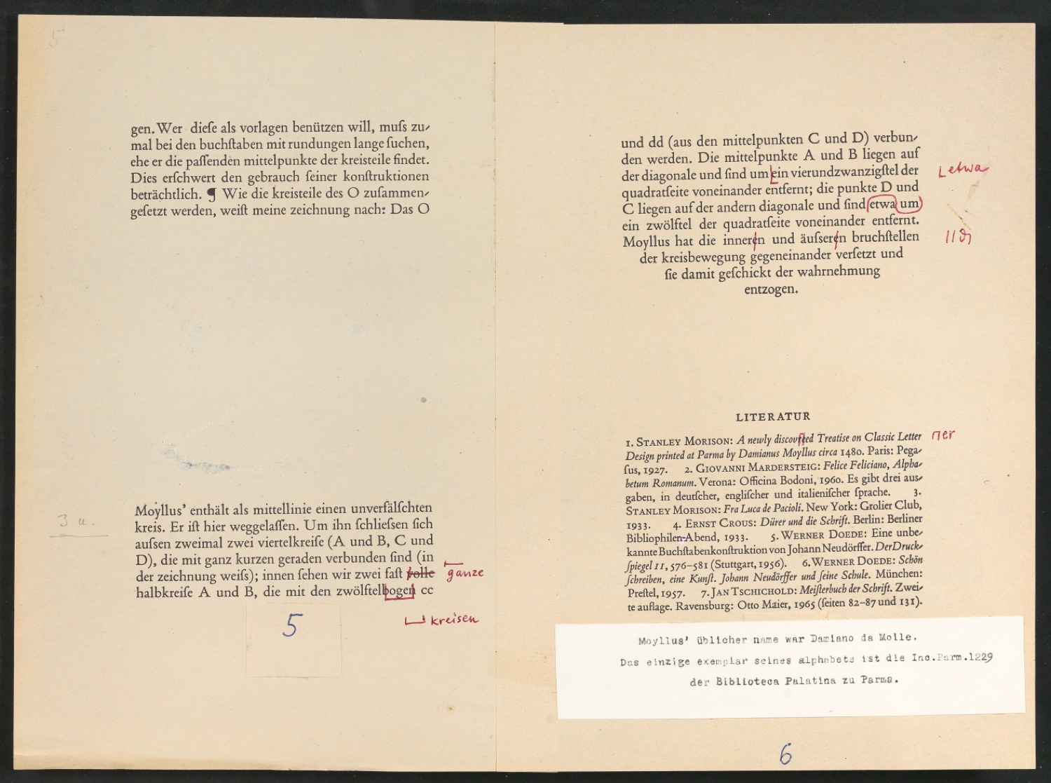 Mappe mit Arbeitsmaterial zu Das Alphabet des Damianus Moyllus — Blatt 53