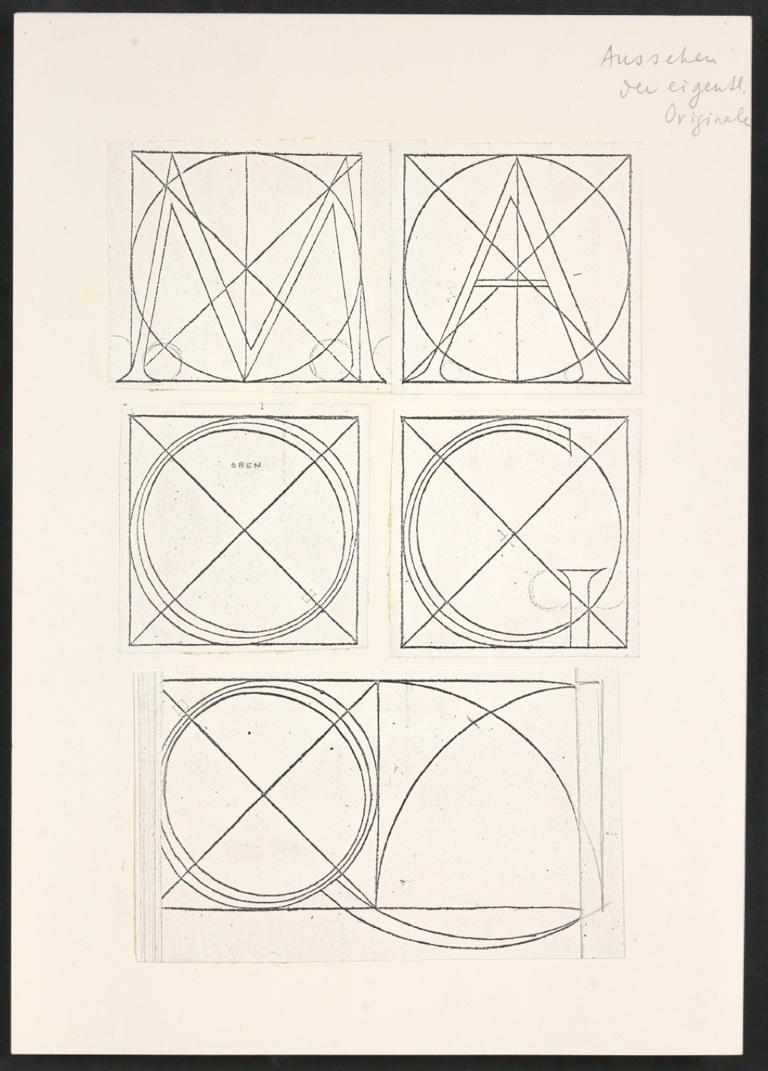 Mappe Erste Stufen für die Gestaltung von Das Alphabet des Damianus Moyllus — Blatt 5