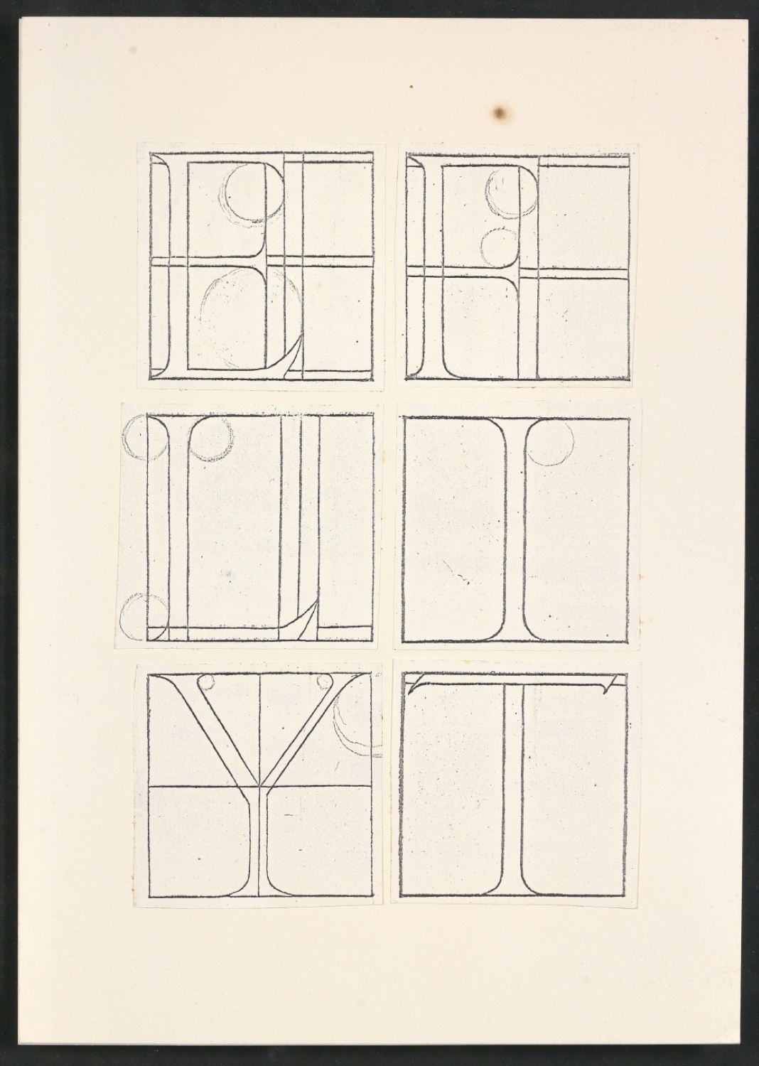 Mappe Erste Stufen für die Gestaltung von Das Alphabet des Damianus Moyllus — Blatt 9