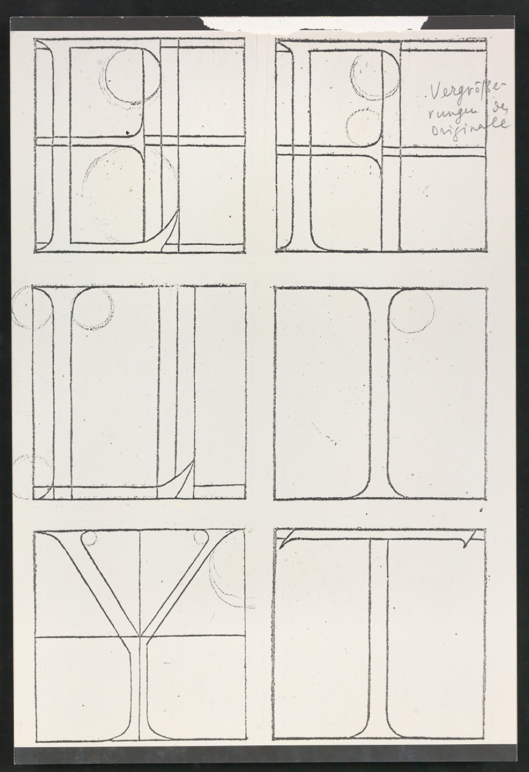 Mappe Erste Stufen für die Gestaltung von Das Alphabet des Damianus Moyllus — Blatt 13