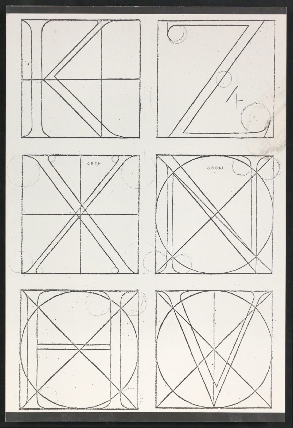 Mappe Erste Stufen für die Gestaltung von Das Alphabet des Damianus Moyllus — Blatt 15