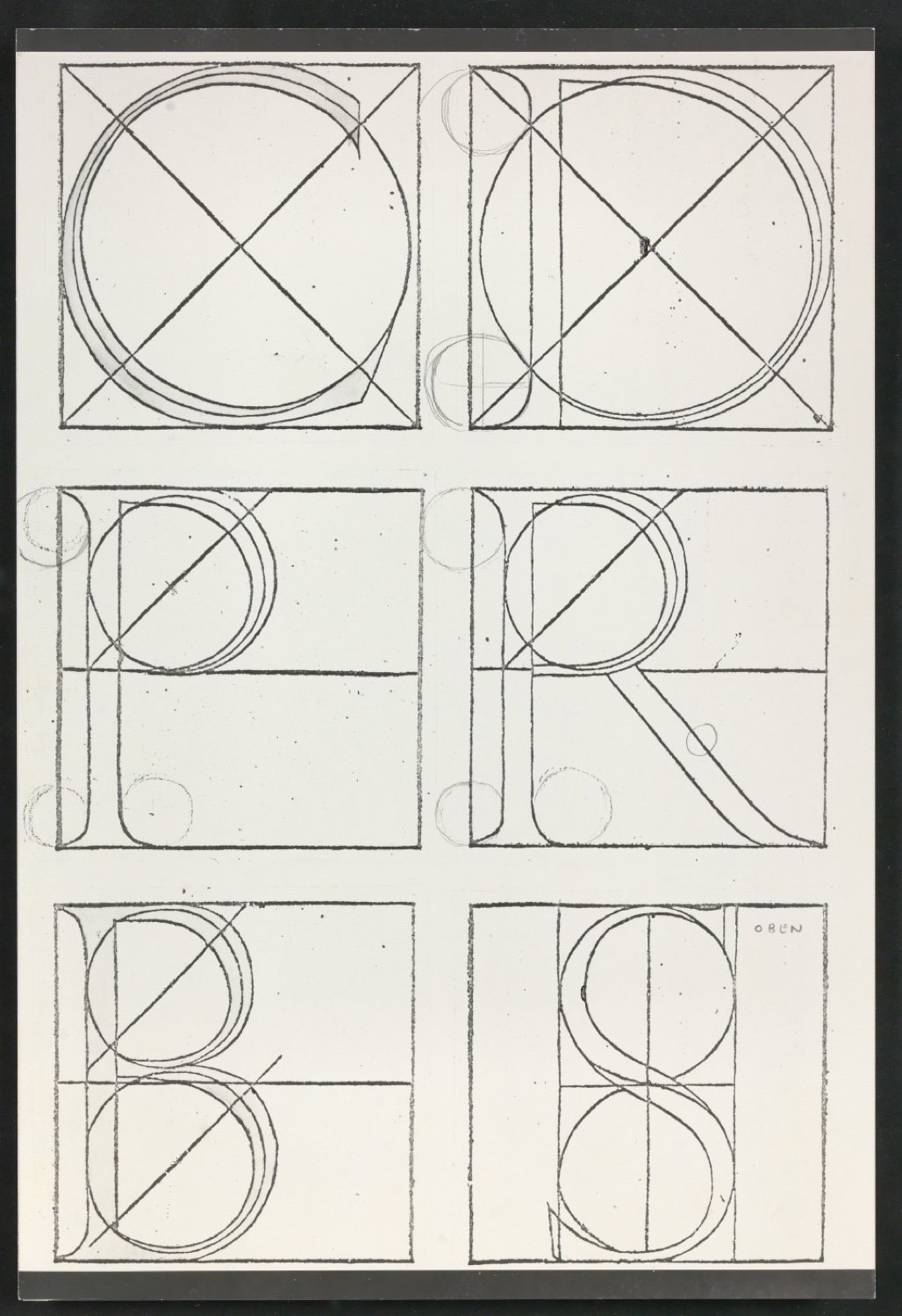 Mappe Erste Stufen für die Gestaltung von Das Alphabet des Damianus Moyllus — Blatt 19