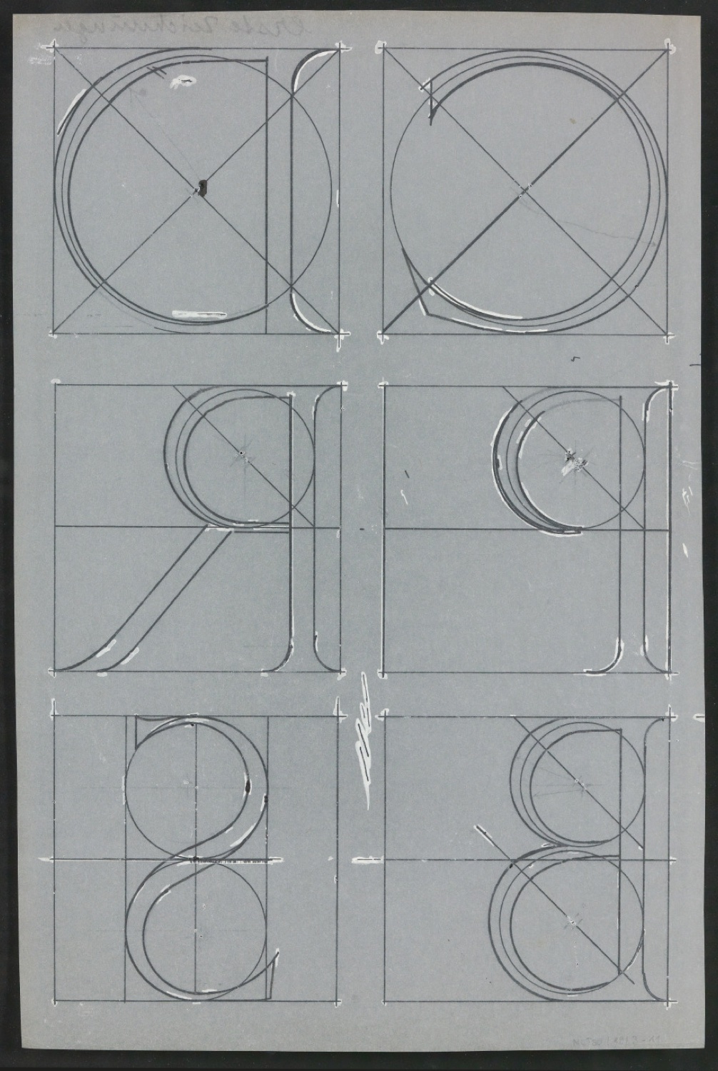 Mappe Erste Stufen für die Gestaltung von Das Alphabet des Damianus Moyllus — Blatt 22