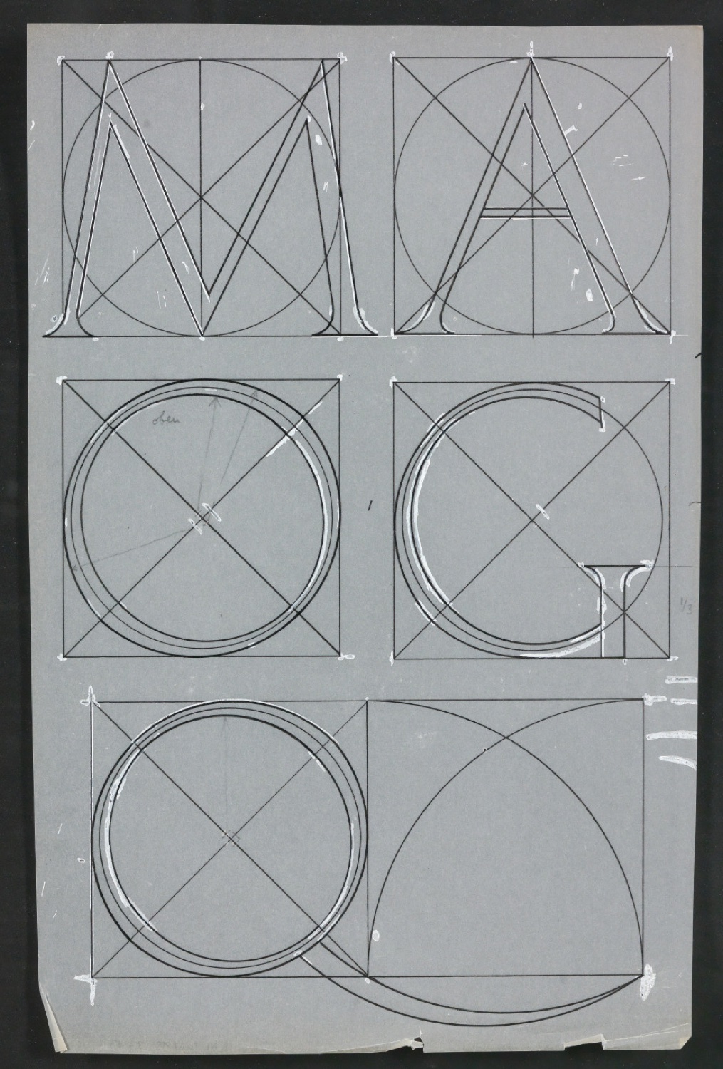 Mappe Erste Stufen für die Gestaltung von Das Alphabet des Damianus Moyllus — Blatt 25