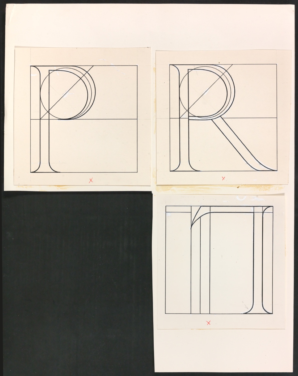 Montierte Skizzen für die Illustrationen von Das Alphabet des Damianus Moyllus — Blatt 9