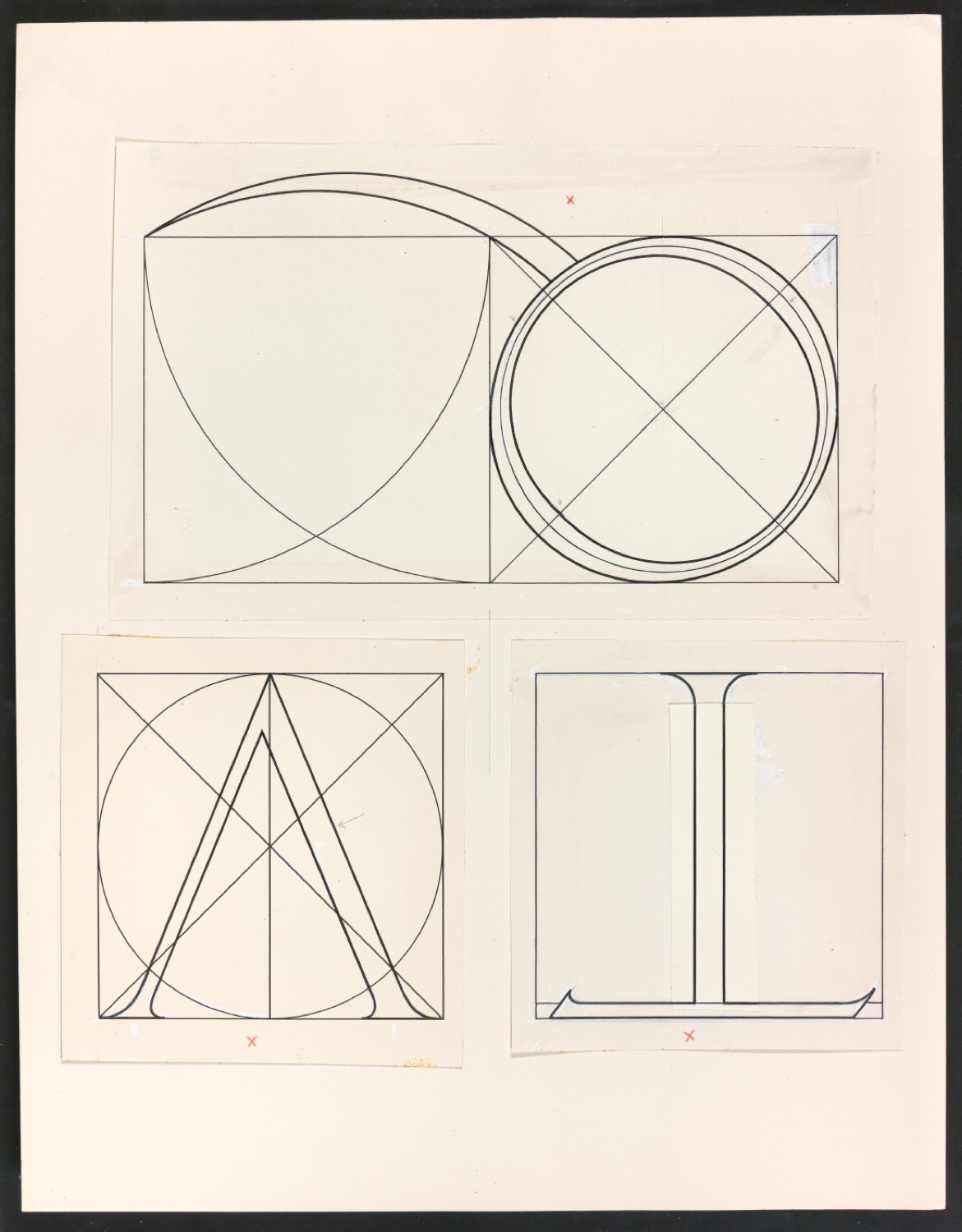 Montierte Skizzen für die Illustrationen von Das Alphabet des Damianus Moyllus — Blatt 15