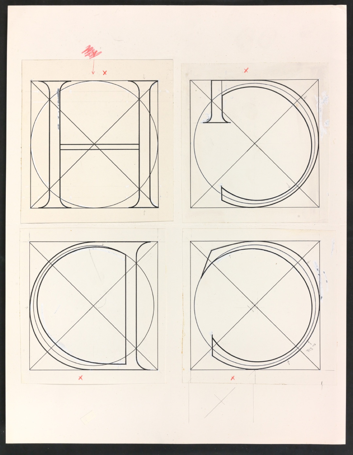 Montierte Skizzen für die Illustrationen von Das Alphabet des Damianus Moyllus — Blatt 17