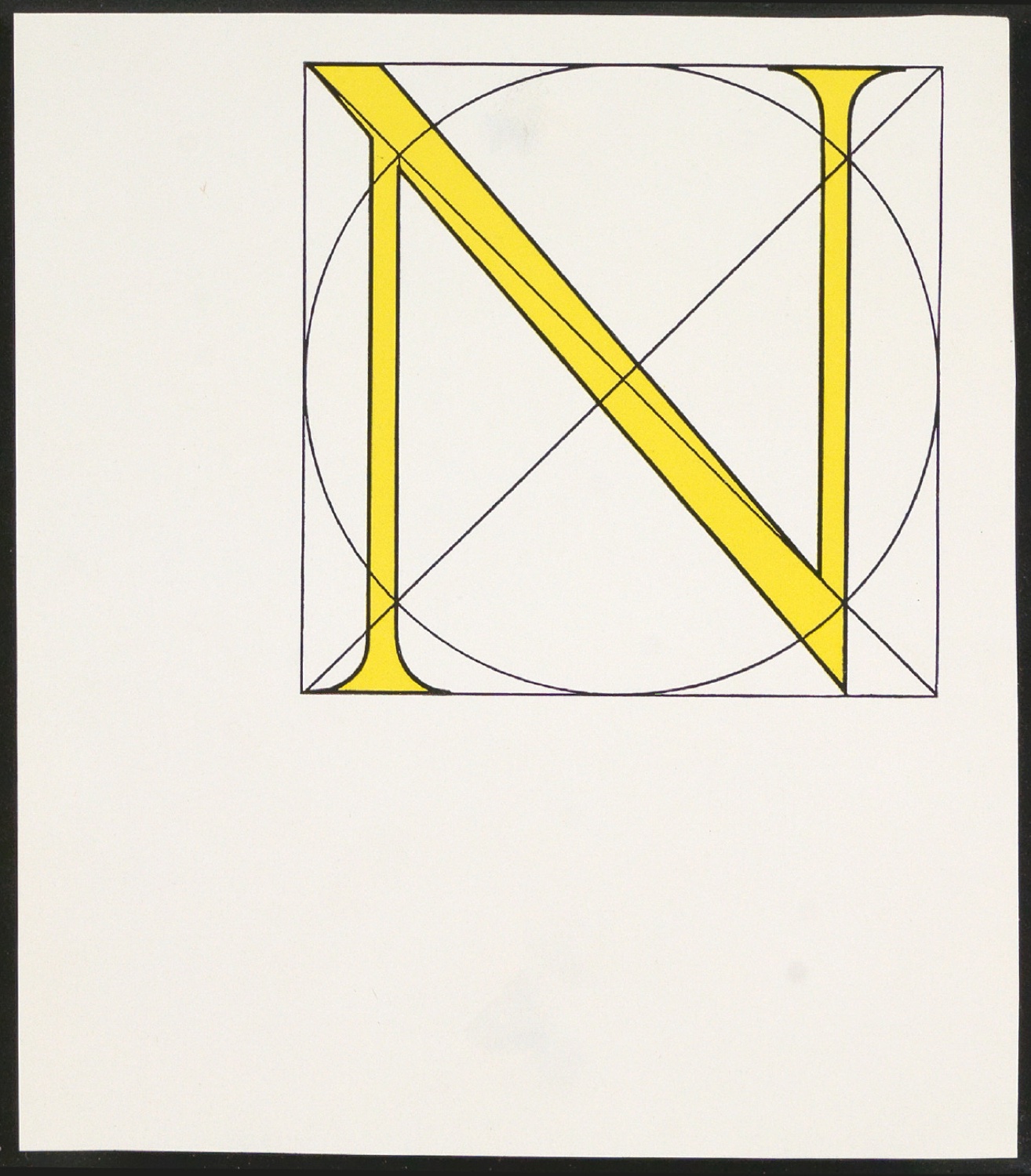 Montierte Entwürfe, Satzvorlagen und Probedrucke von Illustrationen für Das Alphabet des Damianus Moyllus — Blatt 7